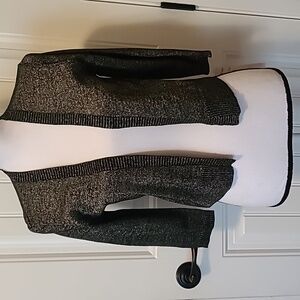 Size small black and gold dressy cropped cardigan
